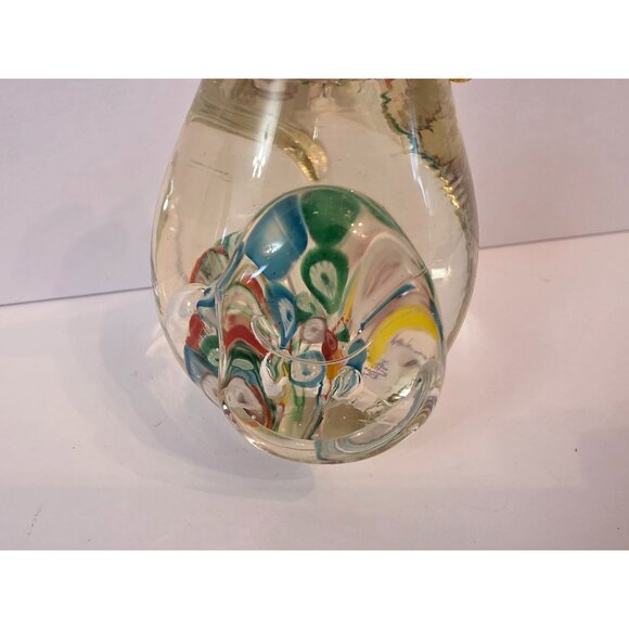 Handcrafted Murano Glass Rooster Figurine Paperweight Millifiore - Picture 3 of 8